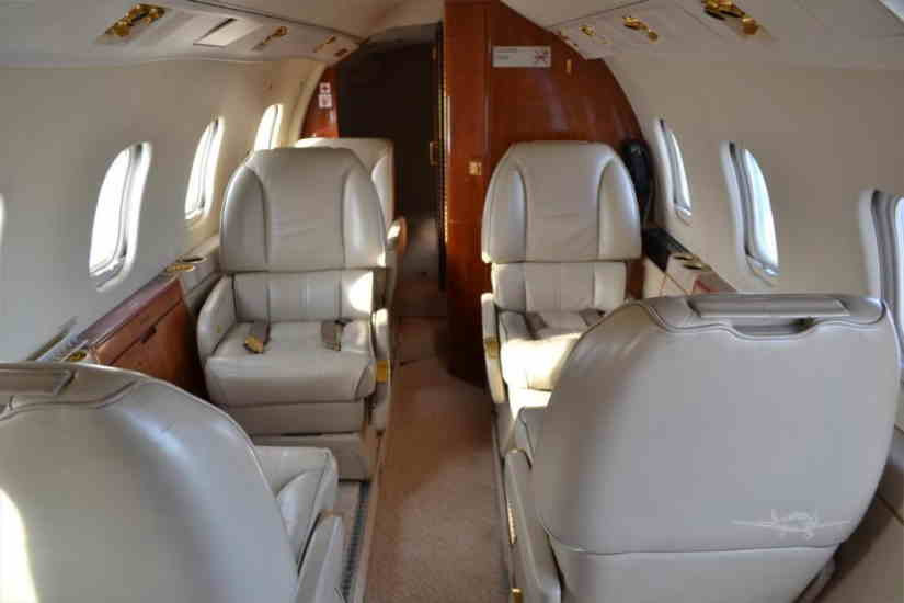 Learjet 55 cabin